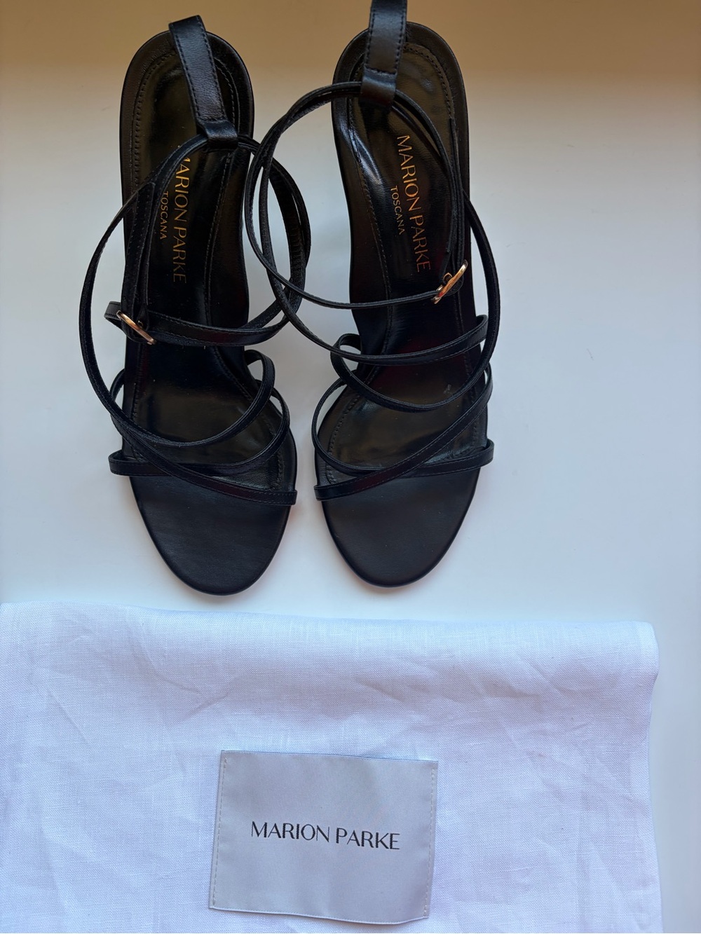Marion Parke Designer size 38.5 Strappy Leather Heeled Sandals